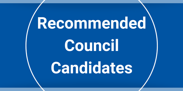 Image with the text 'Recommended Council Candidates.'