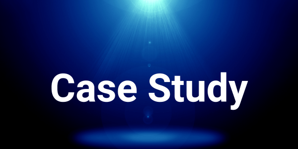 Image of a spotlight shining on the words 'Case Study'.